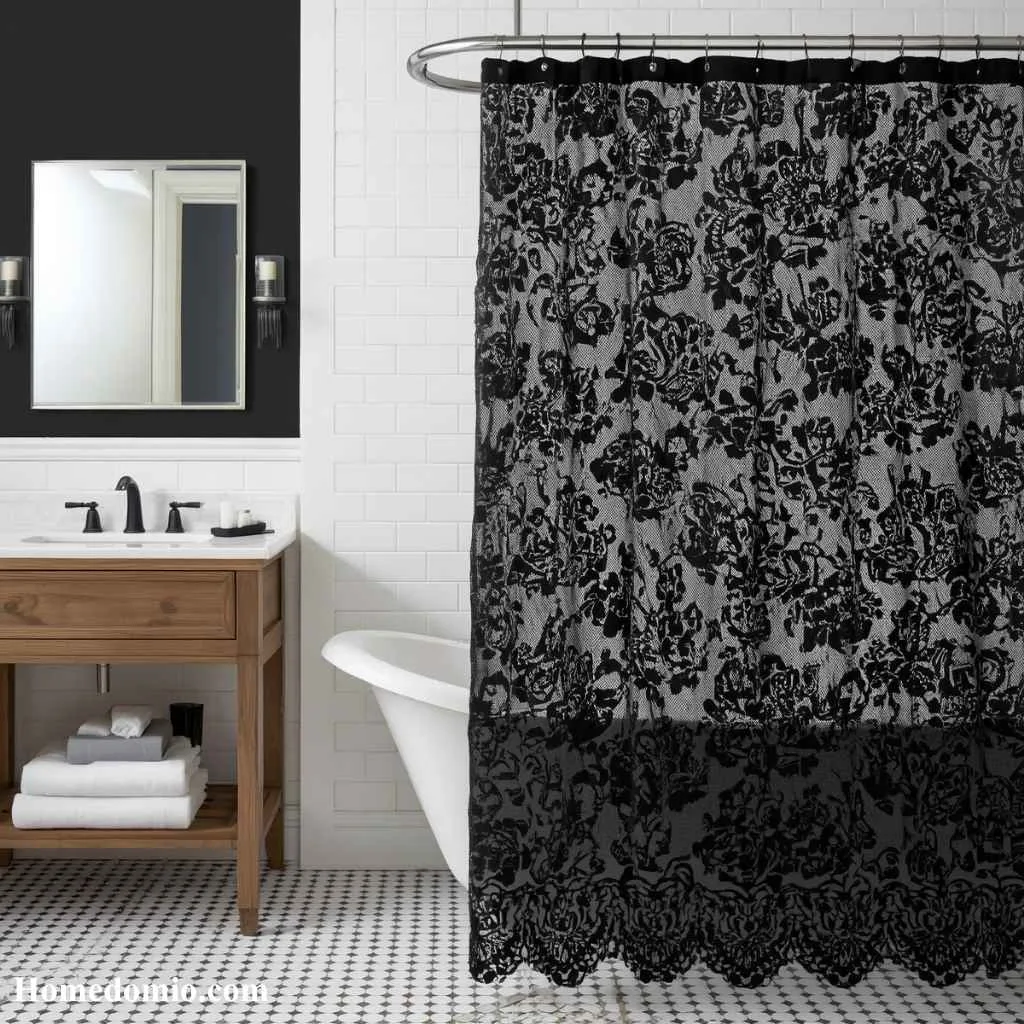 Black Lace Curtain