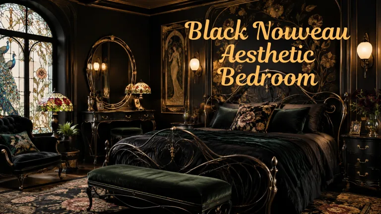 Black Nouveau Aesthetic Bedroom
