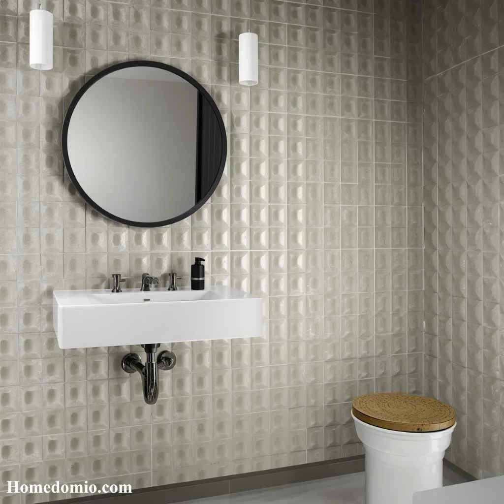Bold Accent Walls With Textured Tile