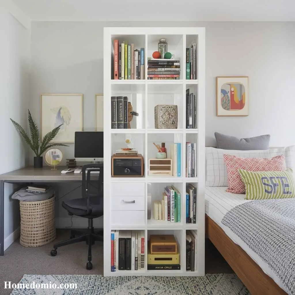 14 Guest Room Office Combo Ideas Worth Stealing Now 7 Bookshelf Room Divider