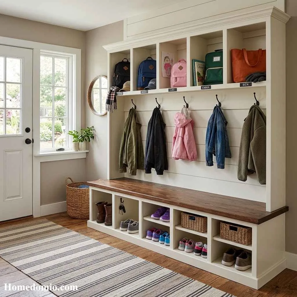 Built In Bench With Cubbies