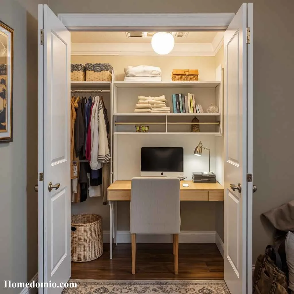 14 Guest Room Office Combo Ideas Worth Stealing Now 5 Closet Office Conversion
