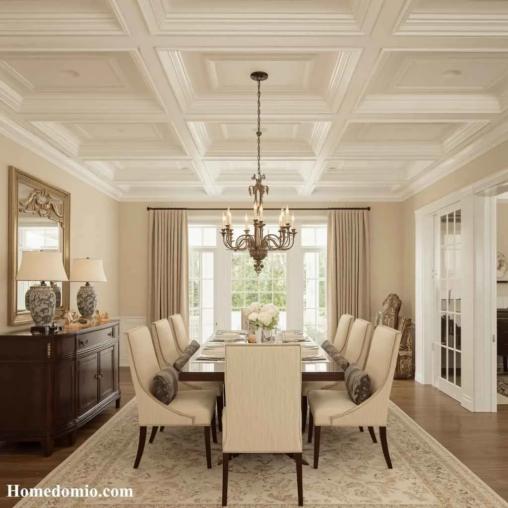 15 False Ceiling Ideas Your Home Deserves Right Now 2 Coffered Ceiling Design