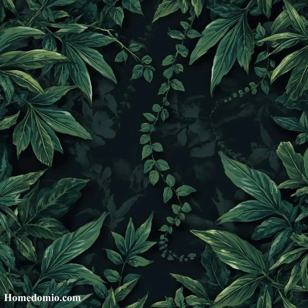 Dark Botanical Jungle Print