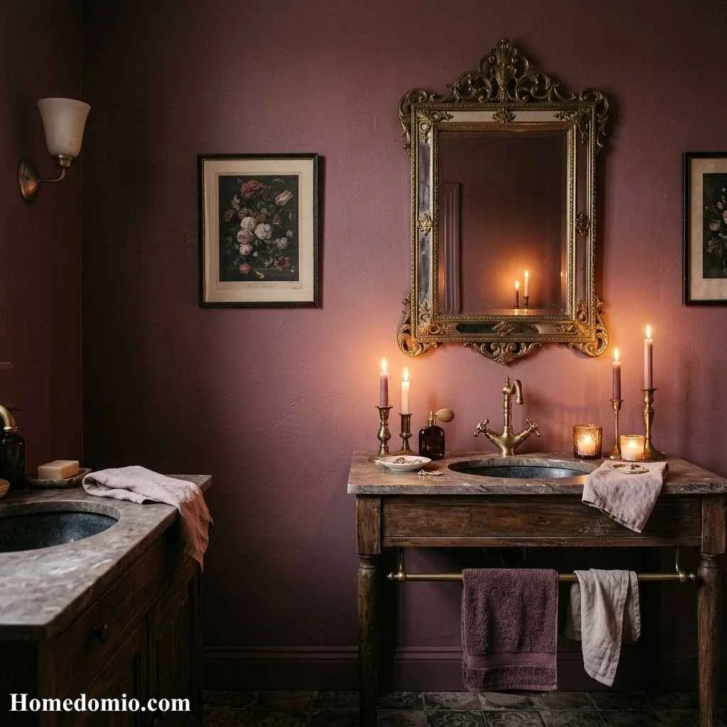 Moody Bathroom Colors: 14 Stunning Shades to Transform Your Space 14 Dark Mauve Pink
