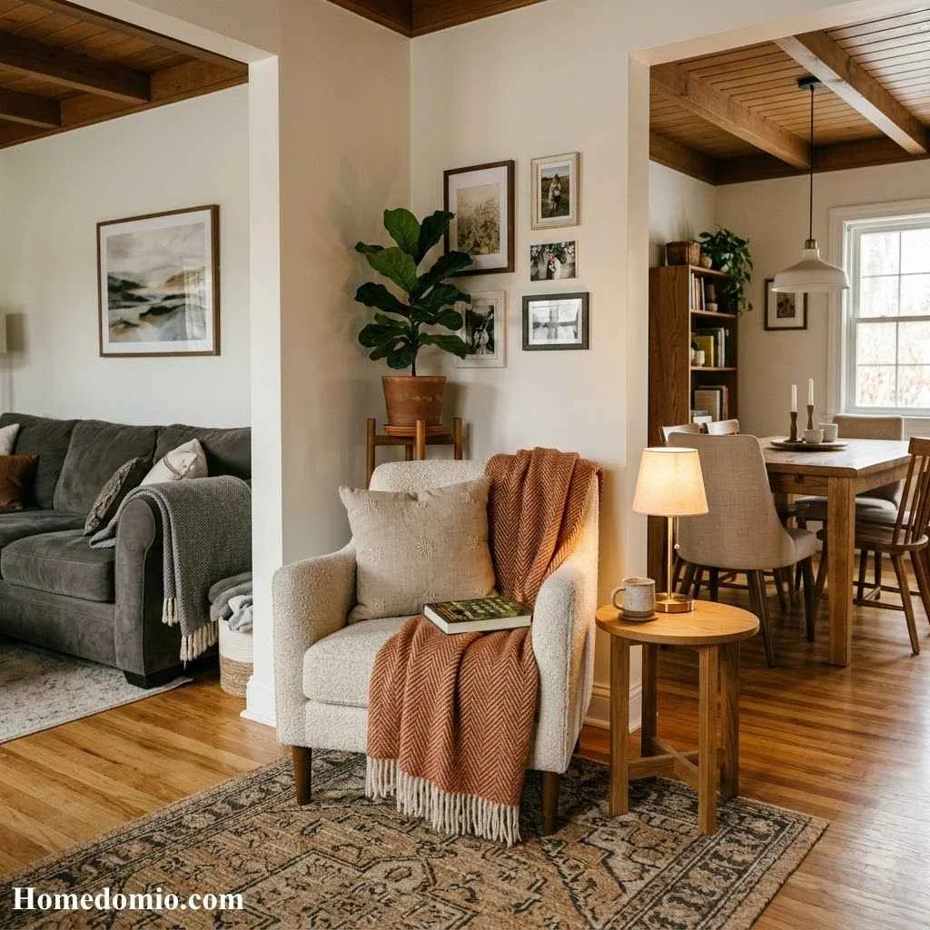 Design a Cozy Corner for Both Rooms
