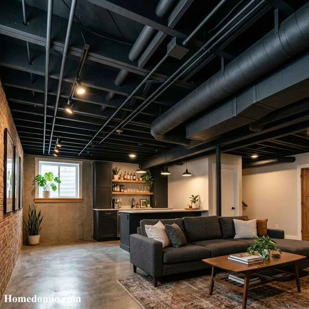 Exposed Painted Ceiling
