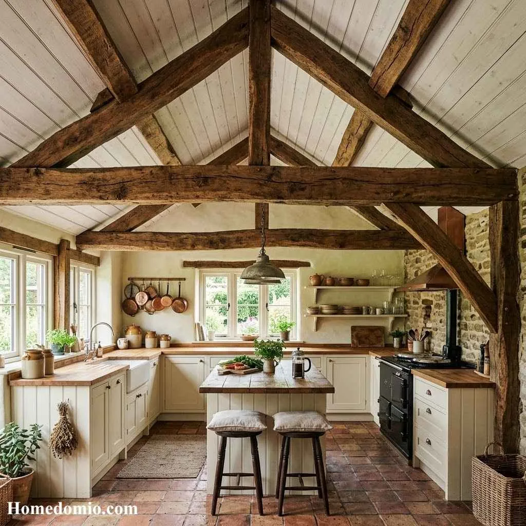 Exposed Wooden Beams