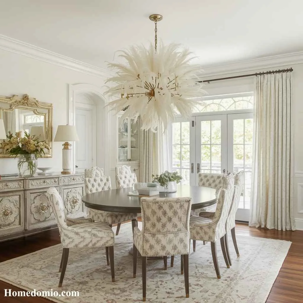 Feather Accent Chandelier