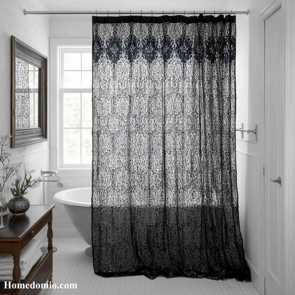  Floor Length Lace Curtain