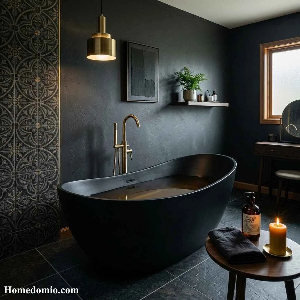 Freestanding Black Bathtub