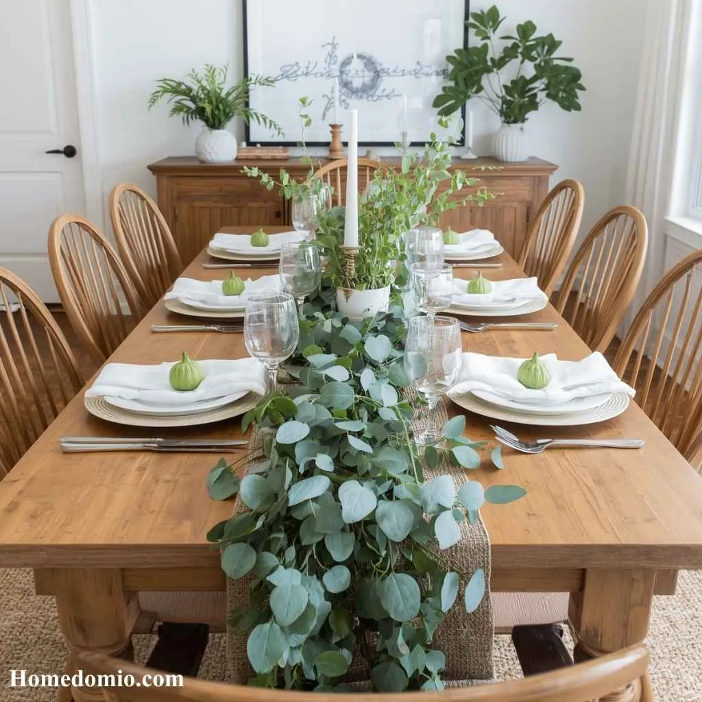 Fresh Greenery As A Centerpiece