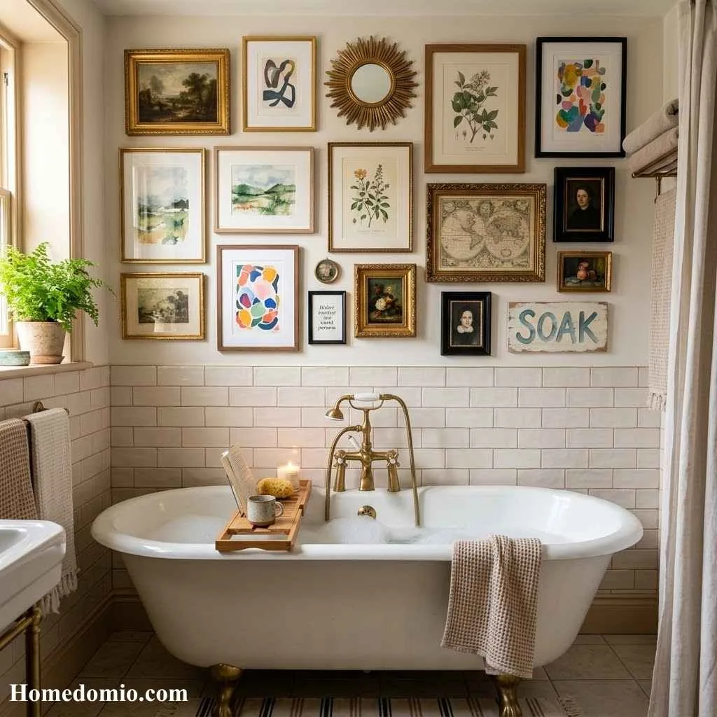  Gallery Wall Above the Bathtub
