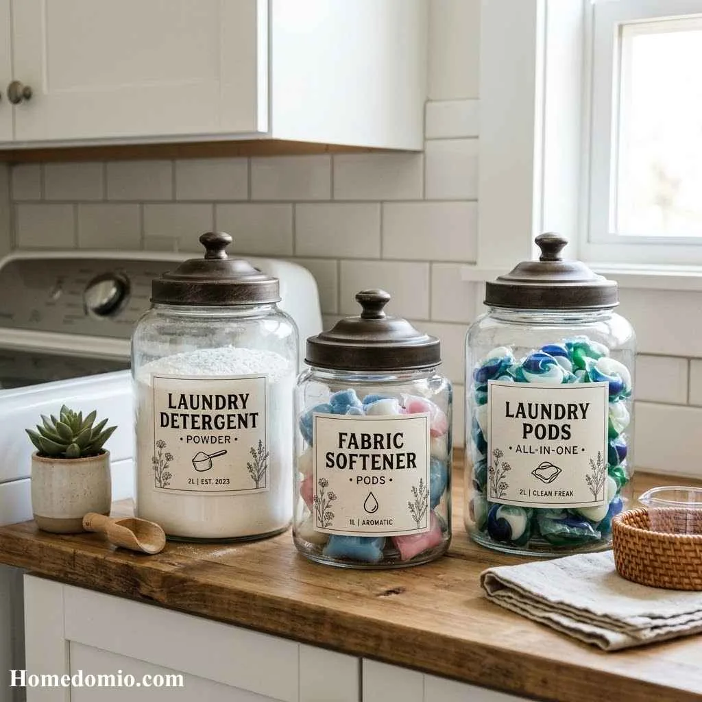  Glass Canisters for Detergent