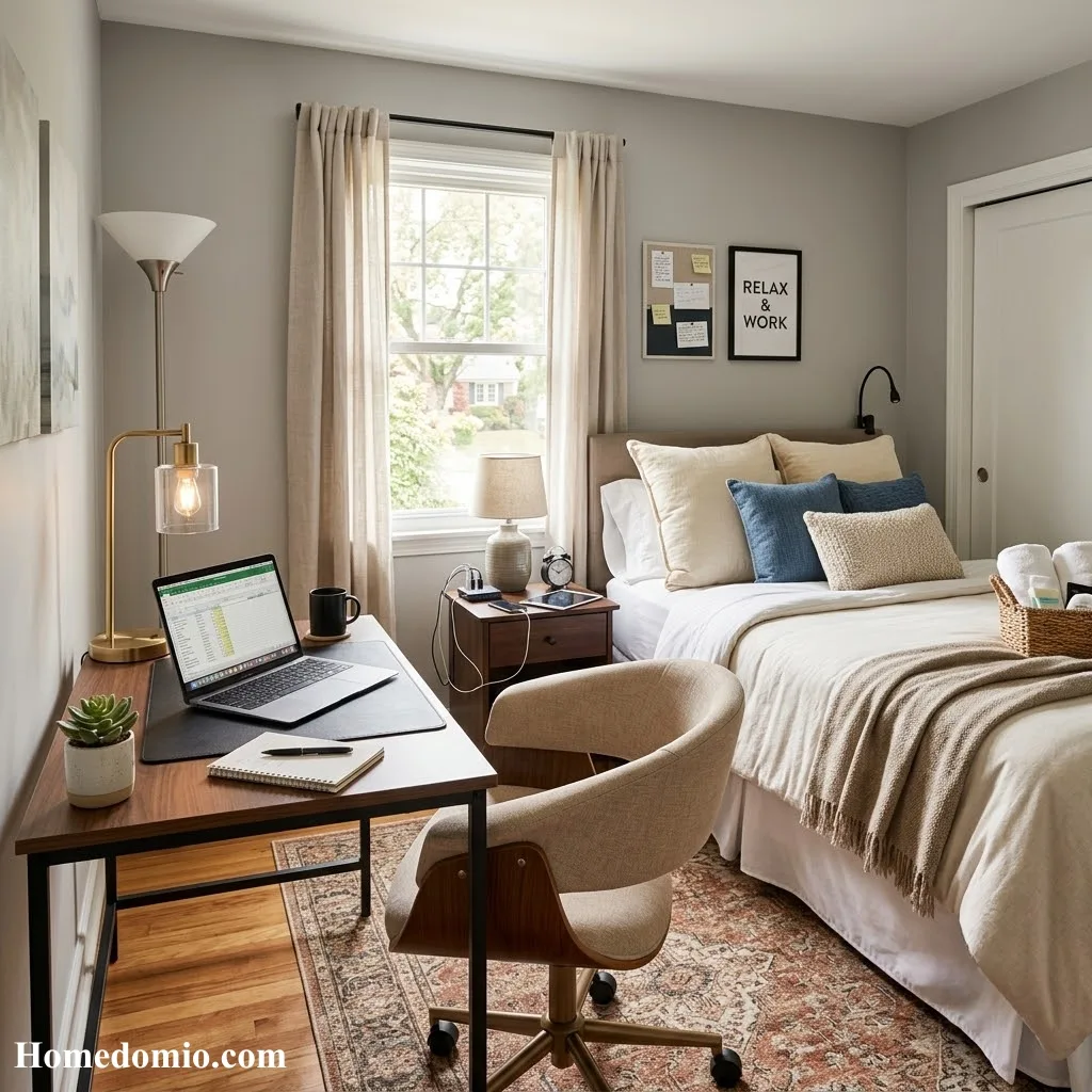 Guest Room With A Workspace