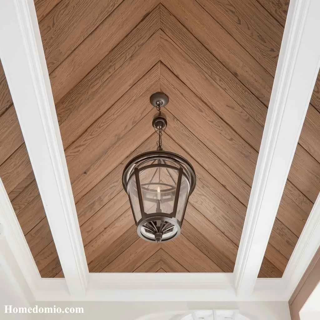 Herringbone Wood Ceiling Pattern