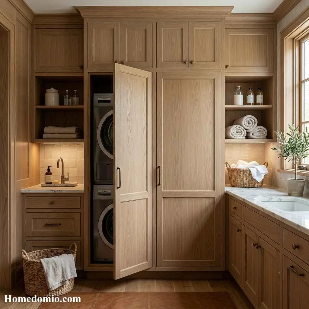 14 Cozy Luxurious Laundry Room Ideas For Your Home 6 Hidden Appliance Panels