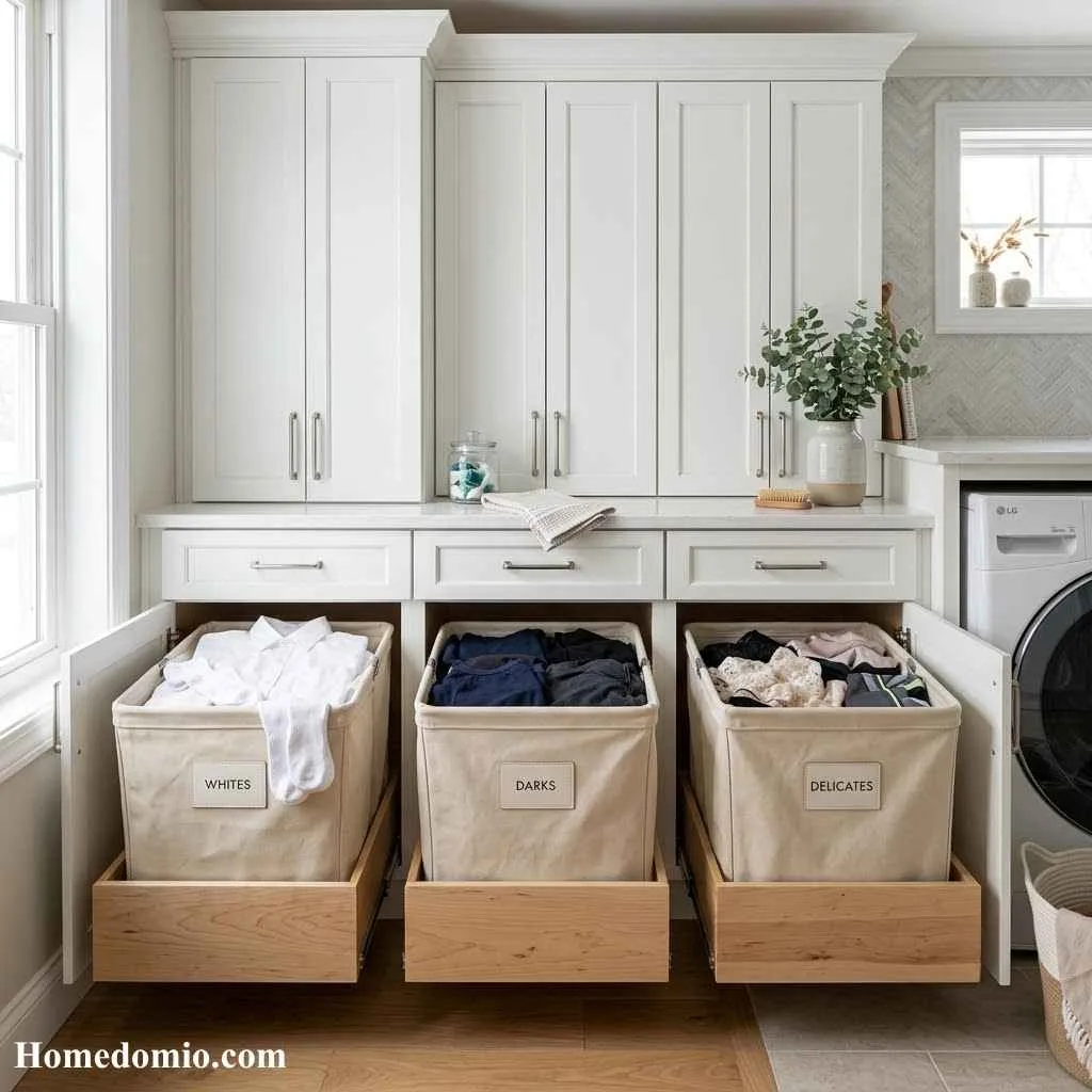 Hidden Sorting Bins
