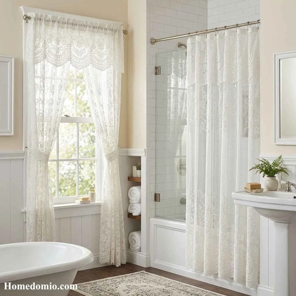  Lace as Window and Shower Combo