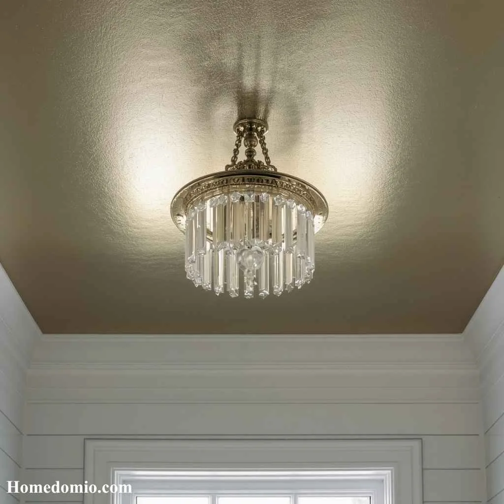 Bathroom Ceiling Ideas That Transform Any Bathroom 14 Metallic Ceiling Paint for a Subtle Shimmer Effect