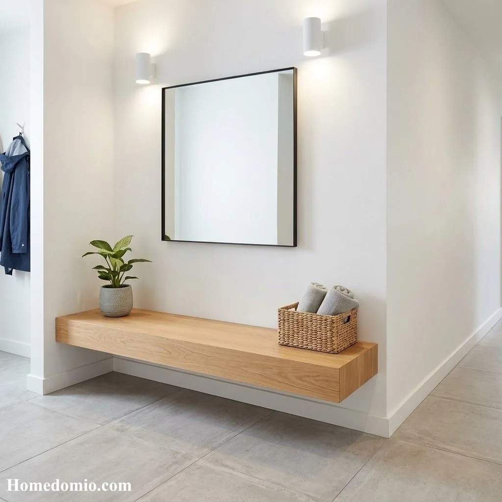 Minimalist Floating Bench Design