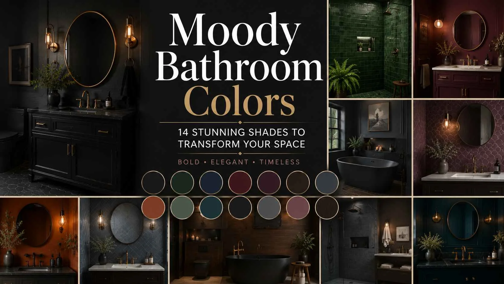 Moody Bathroom Colors: 14 Stunning Shades to Transform Your Space 1 Moody Bathroom Colors