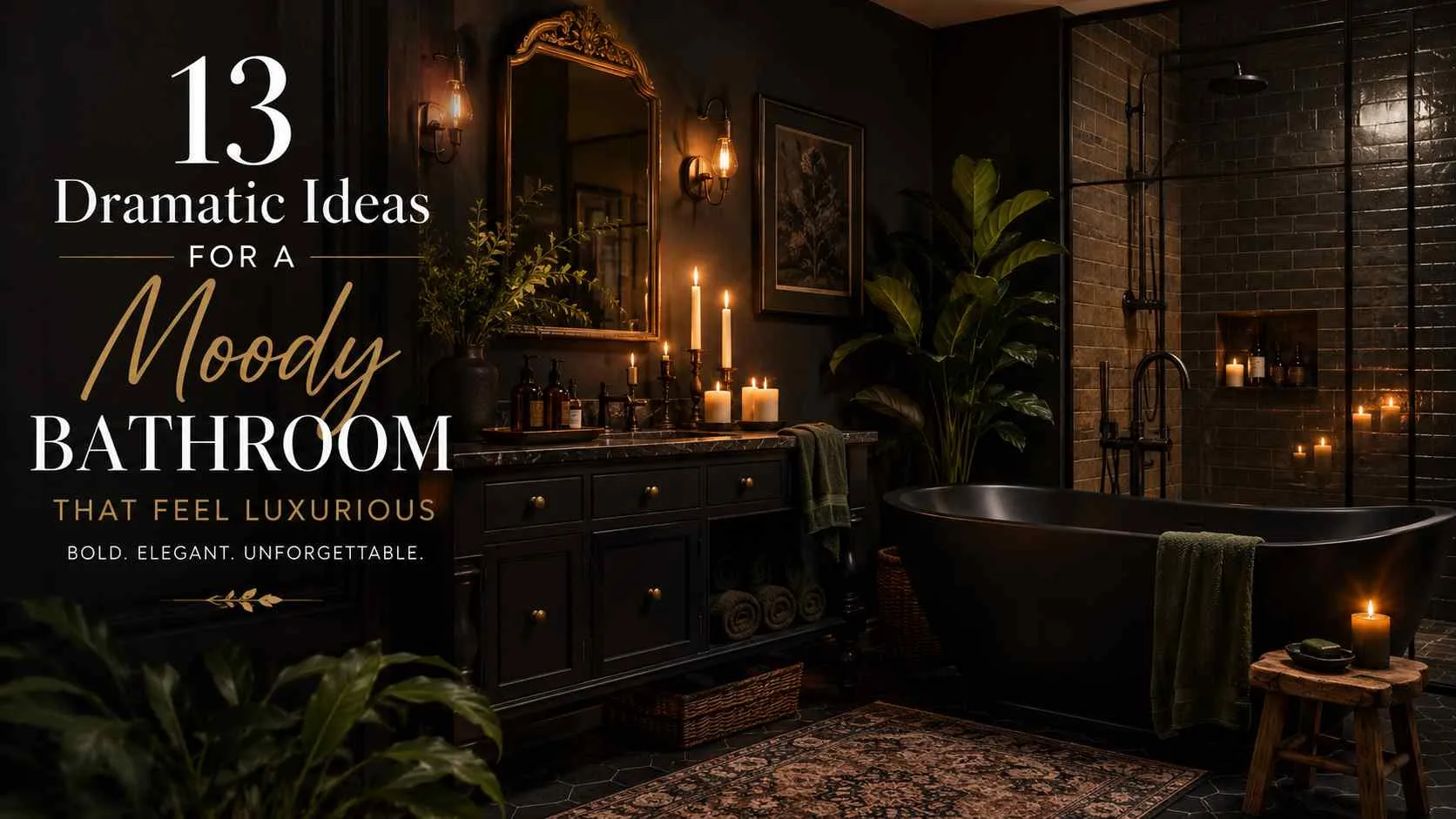 Moody Bathroom Decor