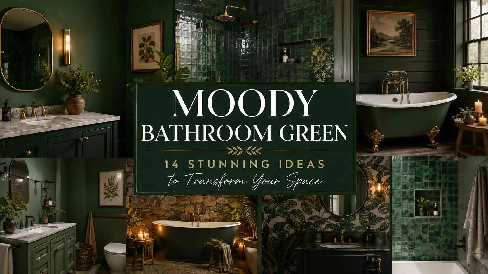 Moody Bathroom Green