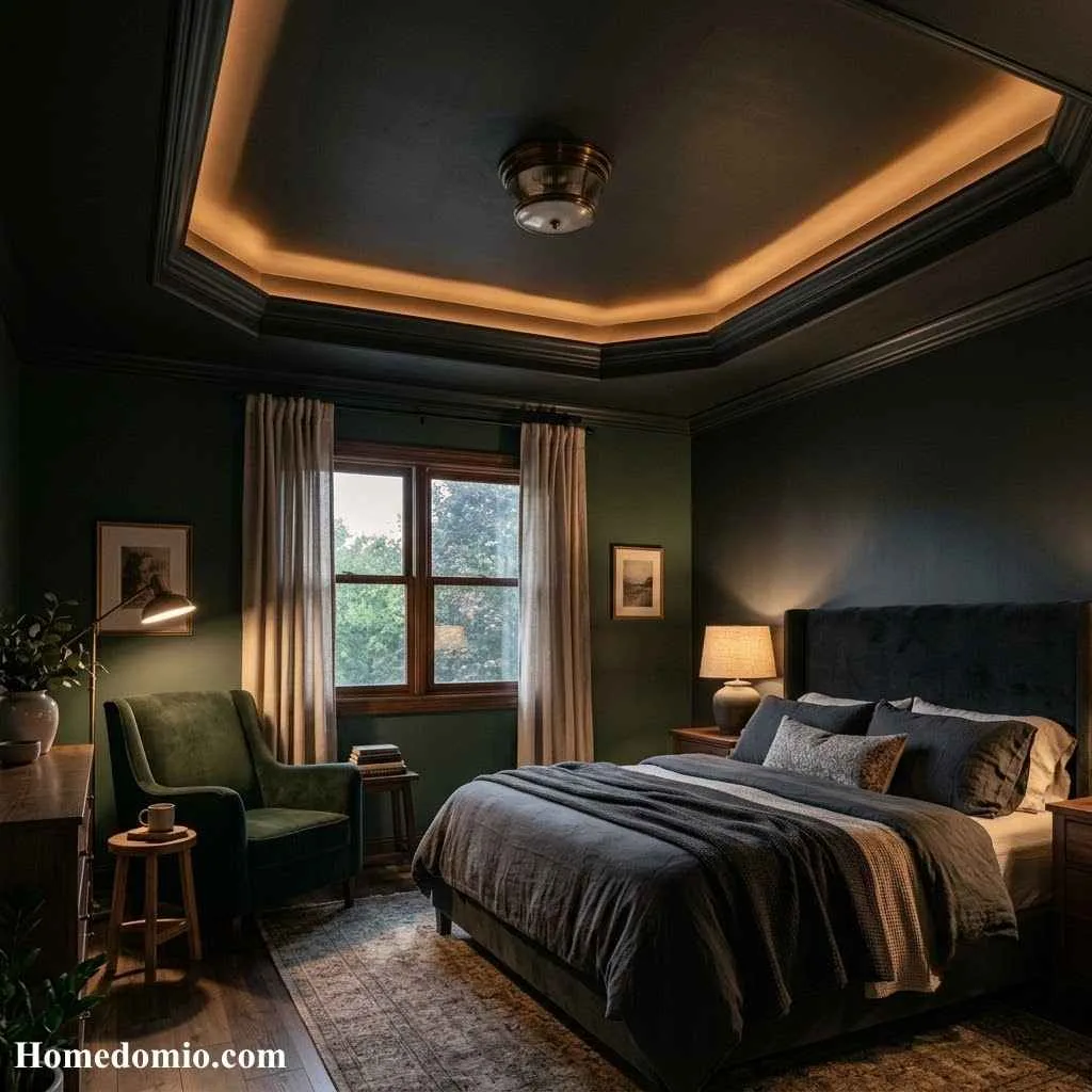 Tray Ceiling Ideas That Will Transform Your Home's Style 7 Moody Dark Tray Ceiling