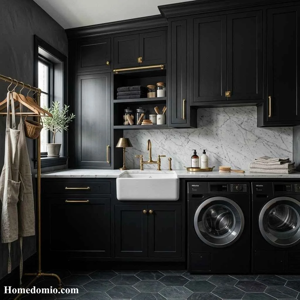 Moody Matte Black Cabinetry