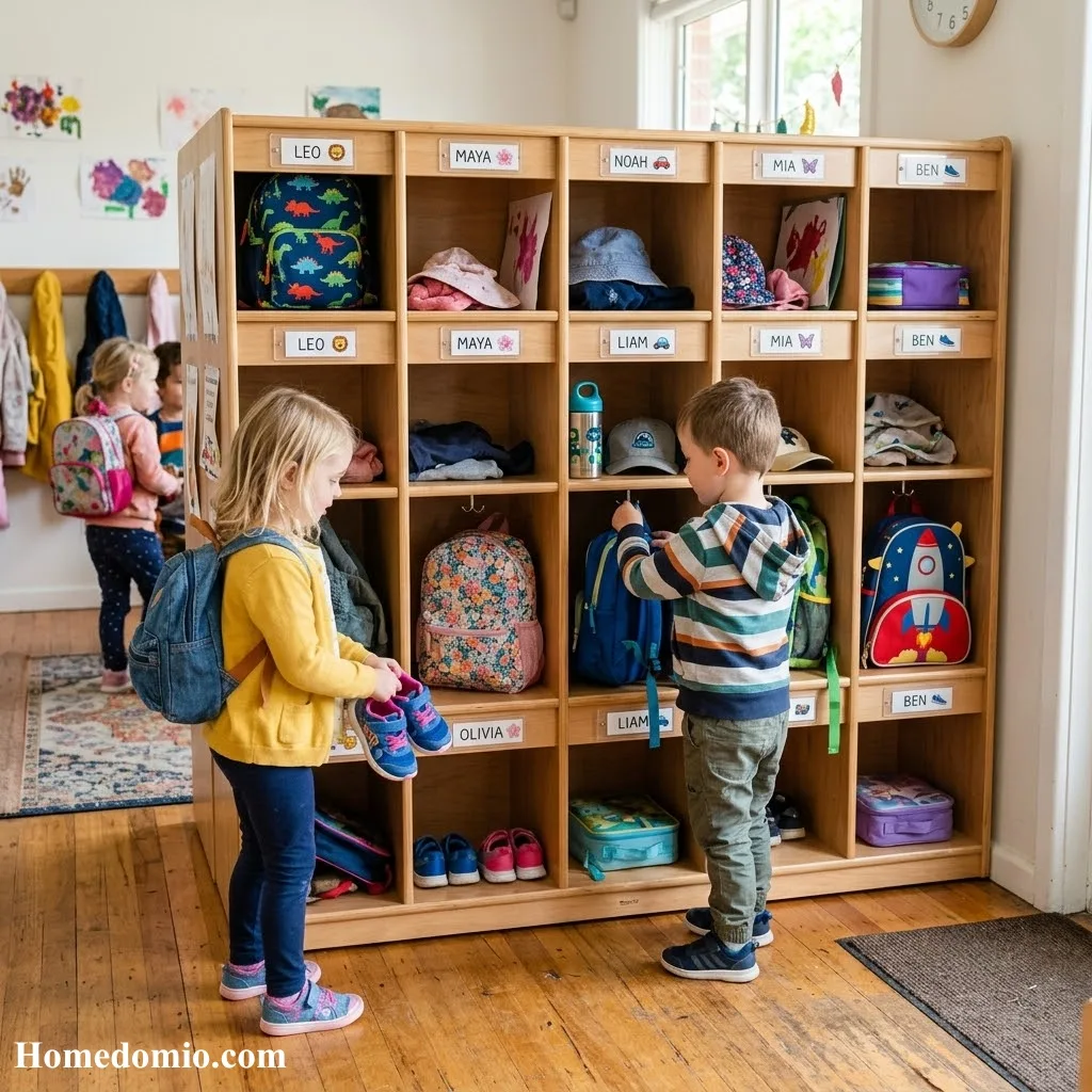 Mudroom Lockers Ideas To Organize Your Entryway In Style 4 Open Cubby Lockers For Kids