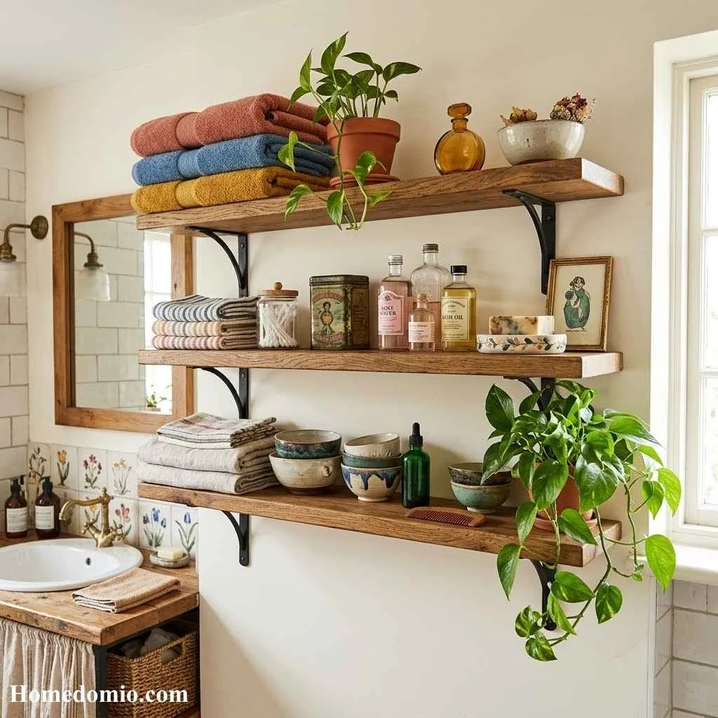 Open Shelving with Curated Clutter
