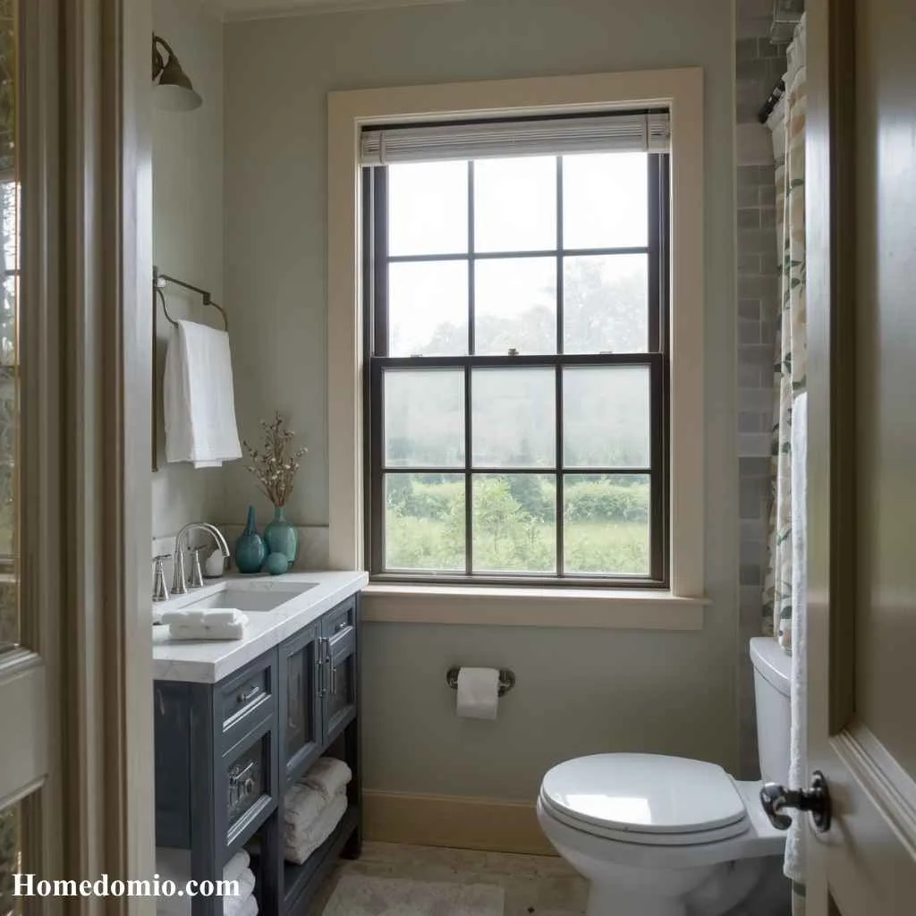 14 Guest Bathroom Ideas Apartment Style For Small Spaces 9 Sheer Window Treatment