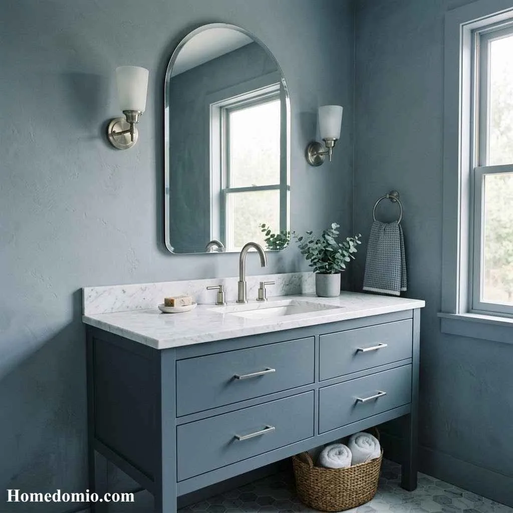 Moody Bathroom Colors: 14 Stunning Shades to Transform Your Space 8 Slate Grey Blue