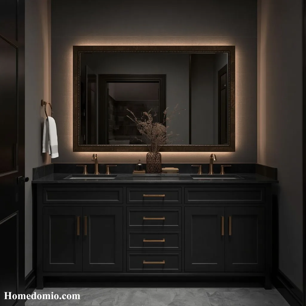 Smoky Mirror and Dark Vanity Combo