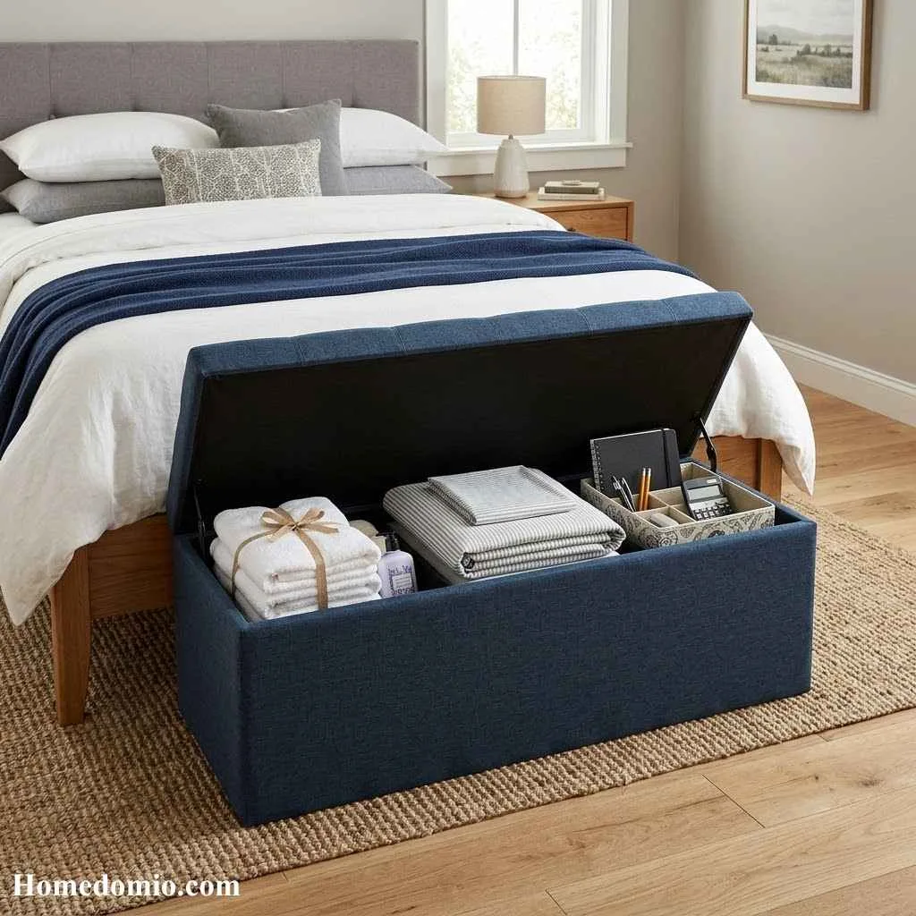 14 Guest Room Office Combo Ideas Worth Stealing Now 9 Storage Ottoman Multitasking
