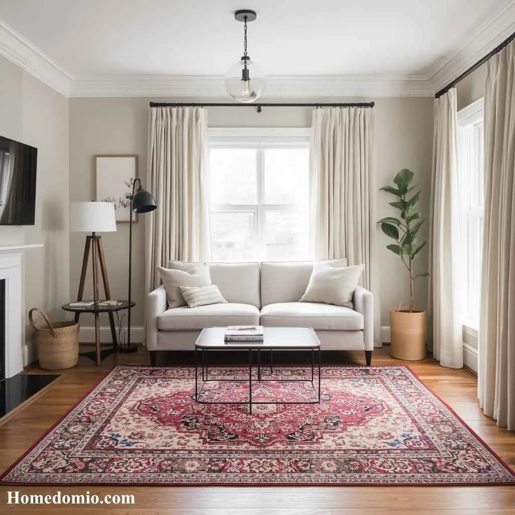Use Rugs and Curtains to Define the Space