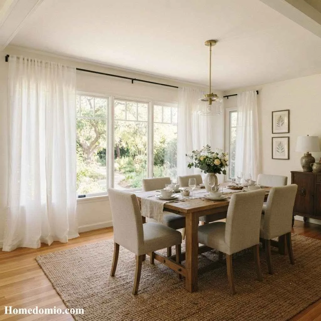  Use Sheer Curtains Instead of Heavy Drapes