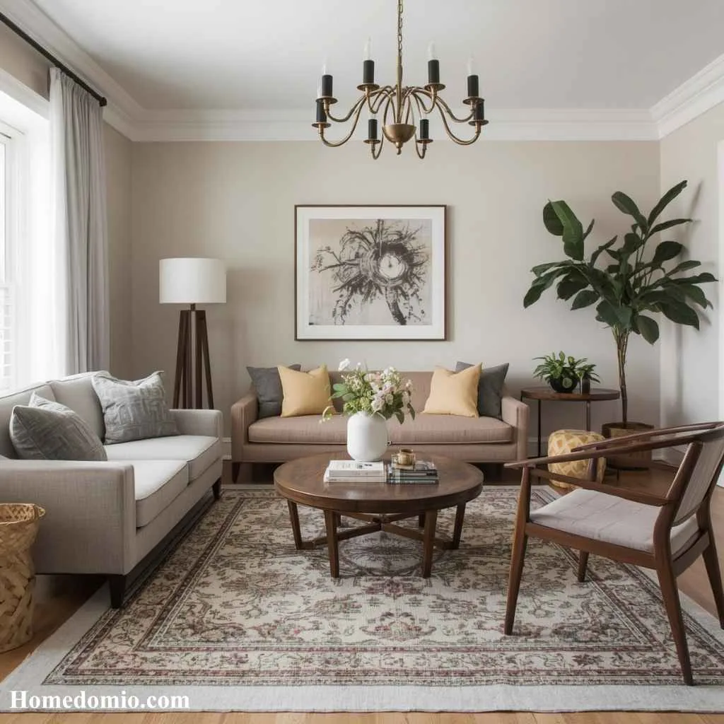 Use an Area Rug to Define Each Zone