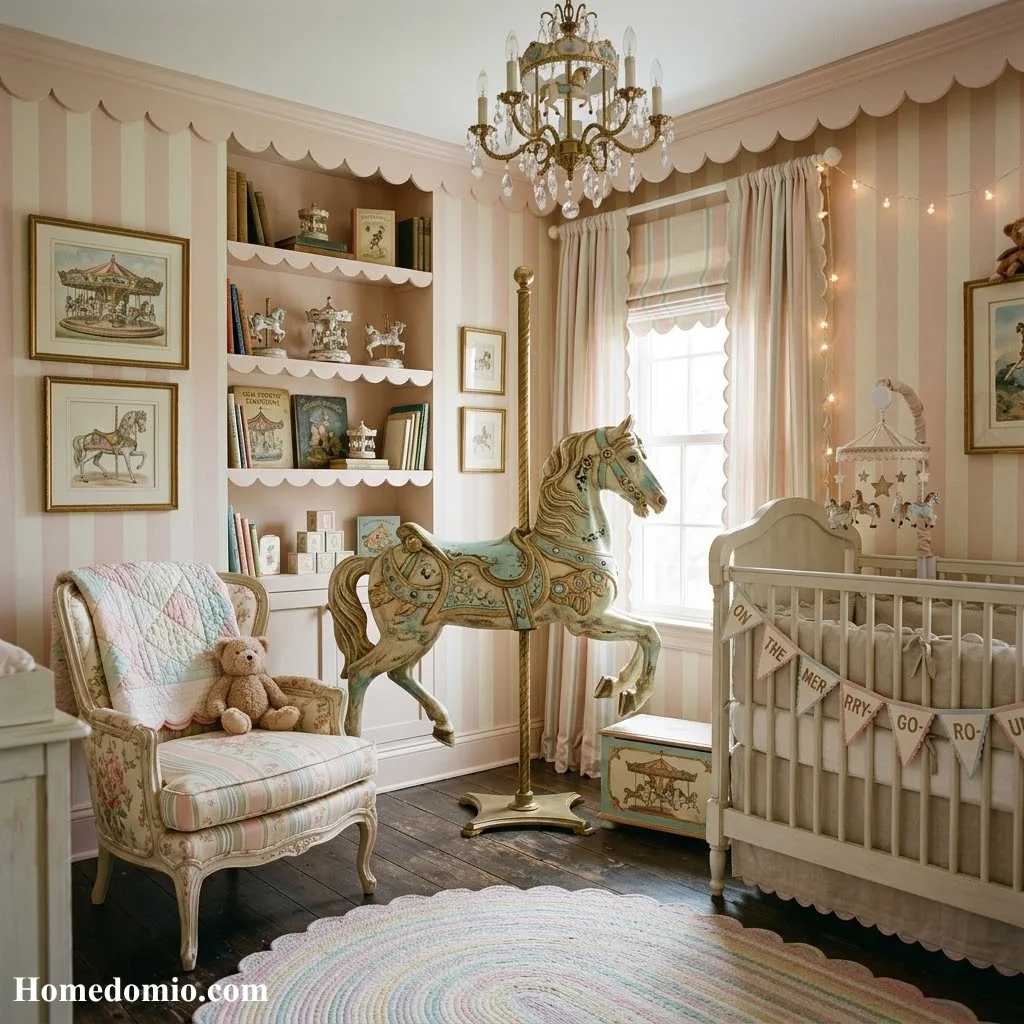 Playroom Inspiration Girls: 15 Dreamy Ideas Your Little One Will Love 13 Vintage Carousel Inspired Decor