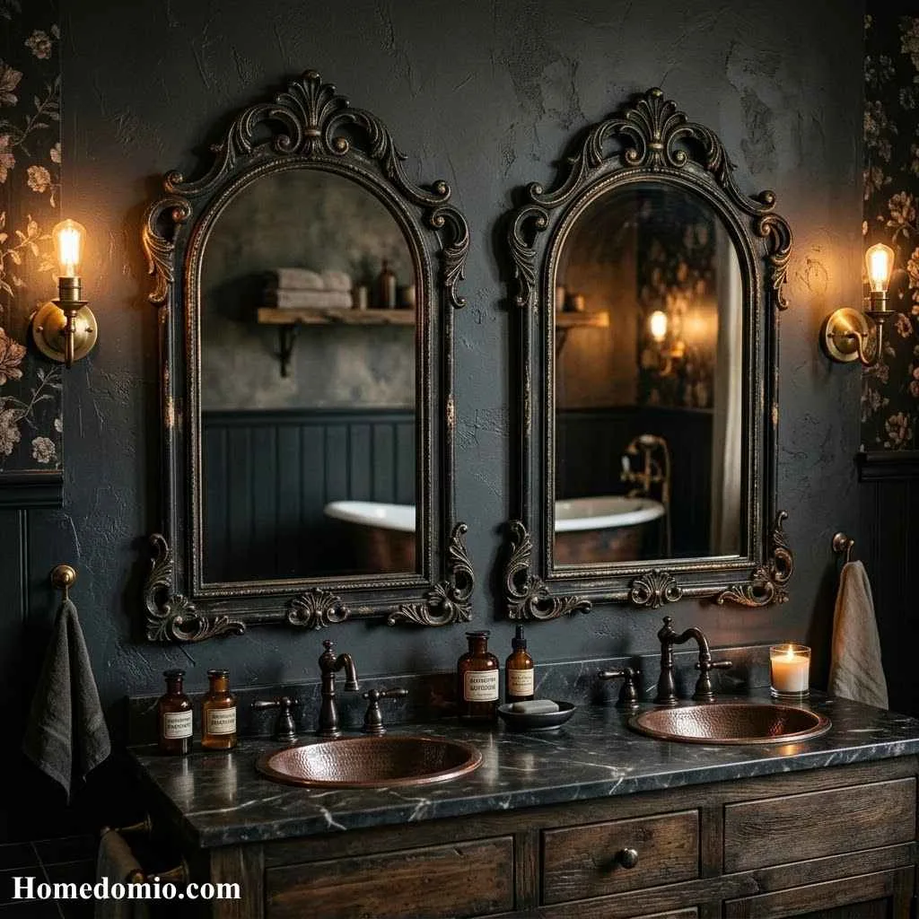  Vintage Dark Framed Mirrors With an Antique Touch