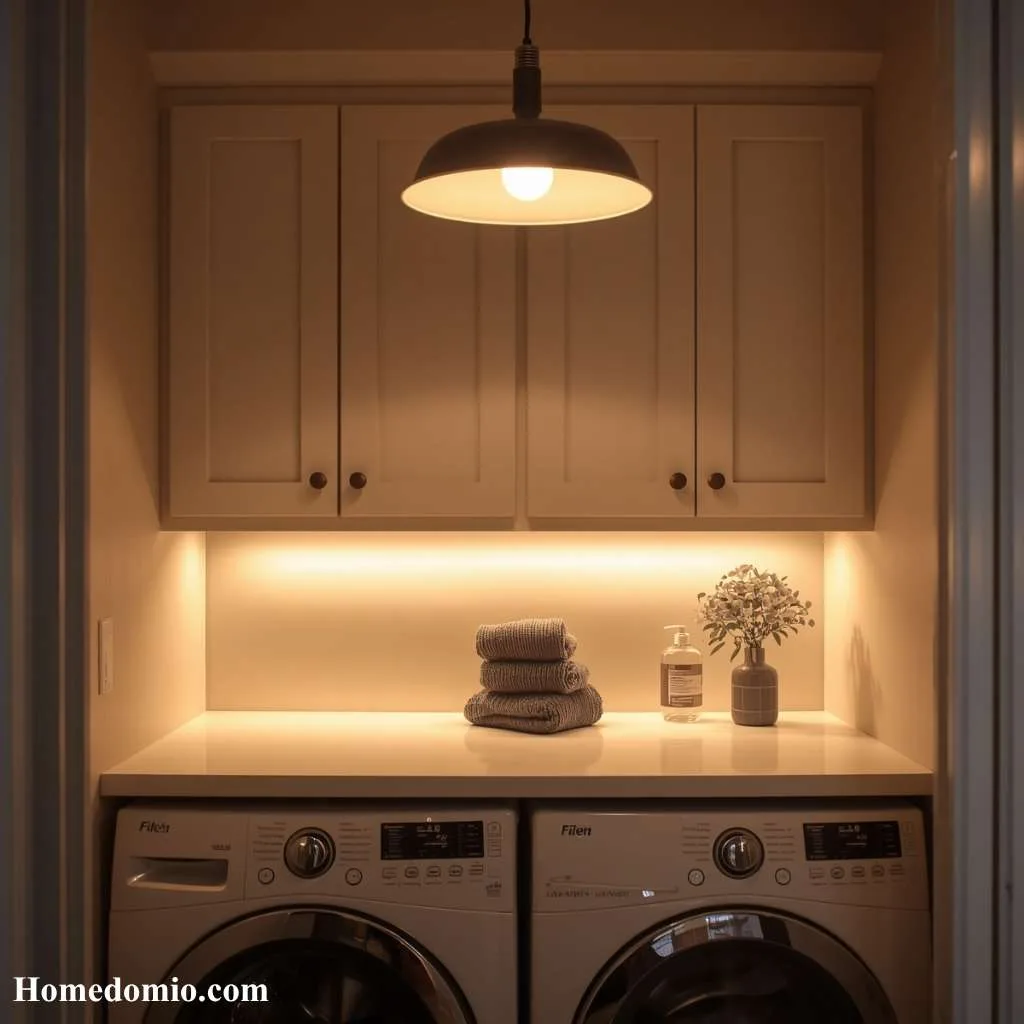 14 Cozy Luxurious Laundry Room Ideas For Your Home 2 Warm Ambient Lighting