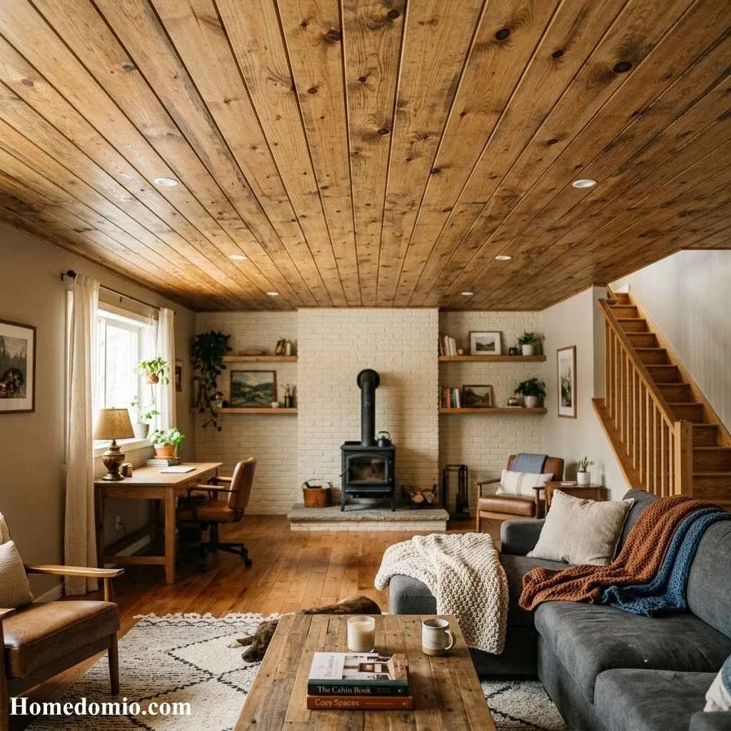 Wood Plank Ceiling