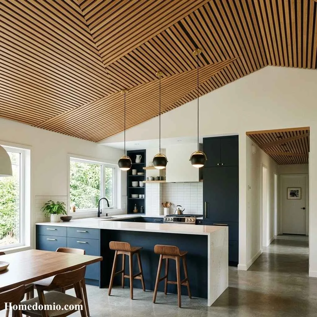 Wood Slat Accent Ceiling