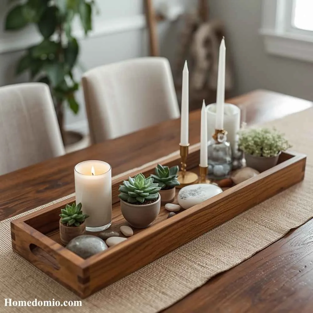 Wooden Tray with Curated Objects