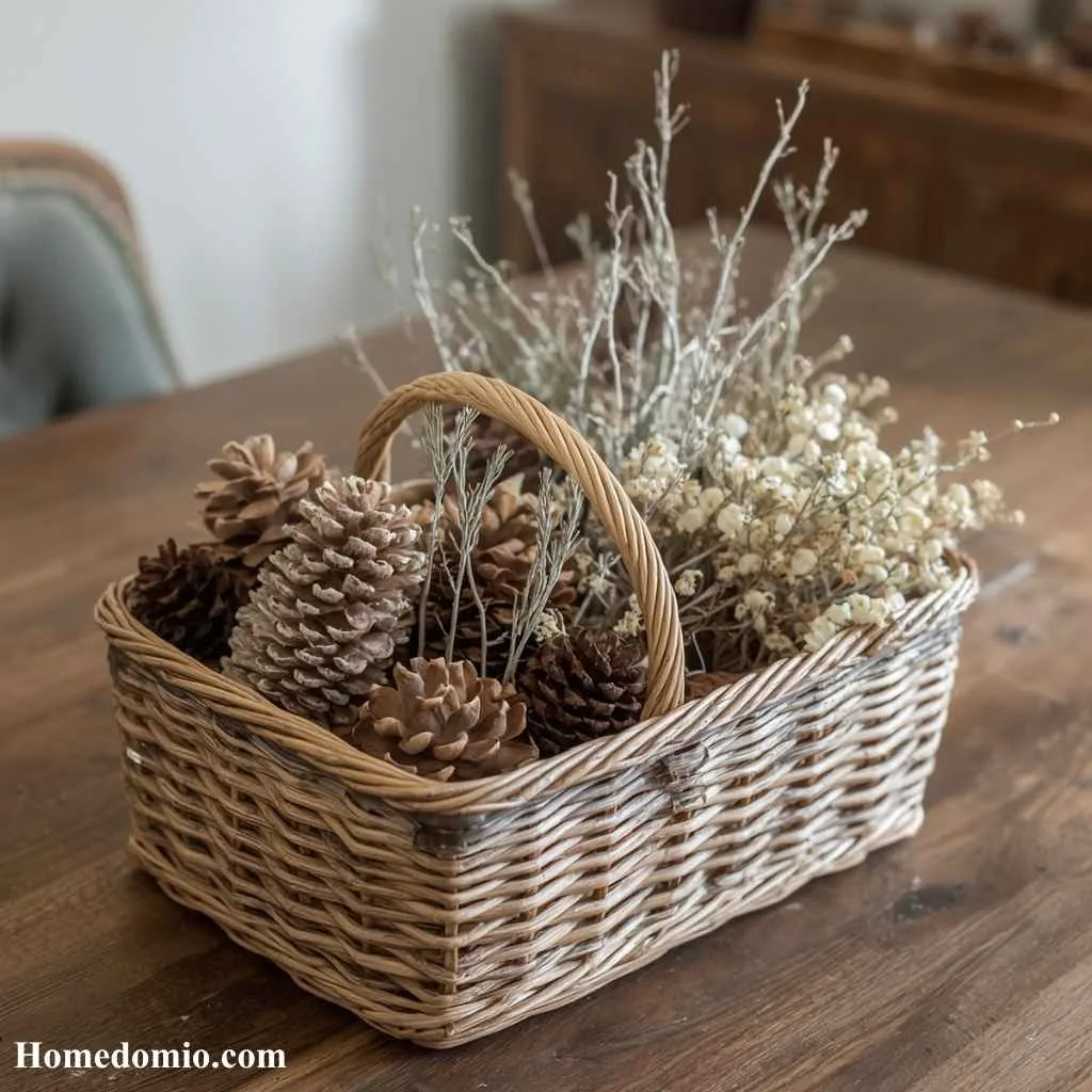  Woven Basket with Textural Fillers