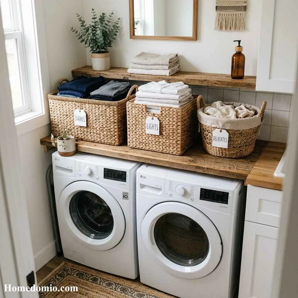 14 Cozy Luxurious Laundry Room Ideas For Your Home 3 Woven Storage Baskets