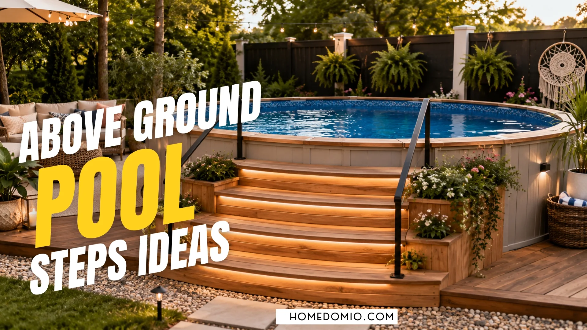 Above Ground Pool Steps Ideas