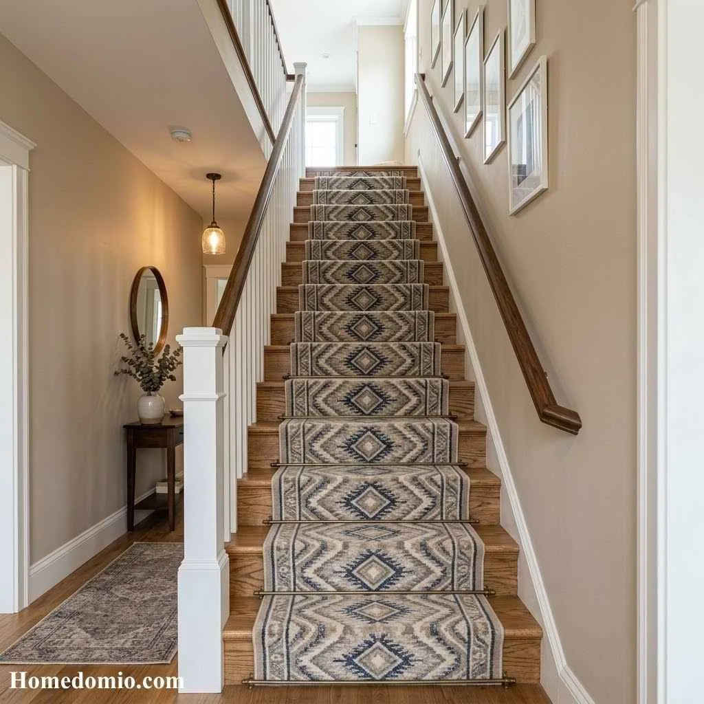 Stairs Between Two Walls: 14 Creative Ideas To Try 12 Add a Stair Runner