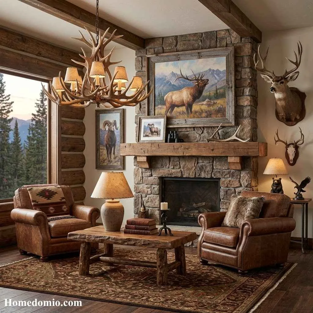 Western Room Ideas to Bring Rustic Charm Home 10 Antler and Wildlife Decor